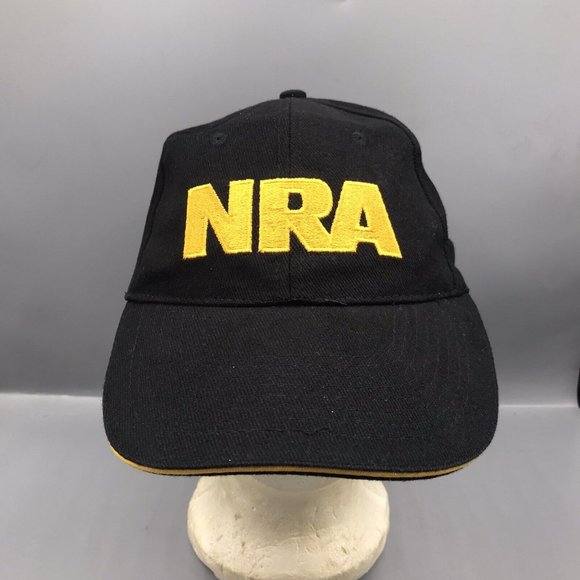NRA Hat National Rifle Association USA Flag Black Adjustable Ball Cap - Picture 1 of 6